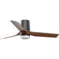 FARO 33835-1TW - MINI PUNT TUB LED dimmable ceiling fan with integrated 10W LED, 230V, selectable 2700/3000/4000K, diam. 90 cm, brown/black + remote control
