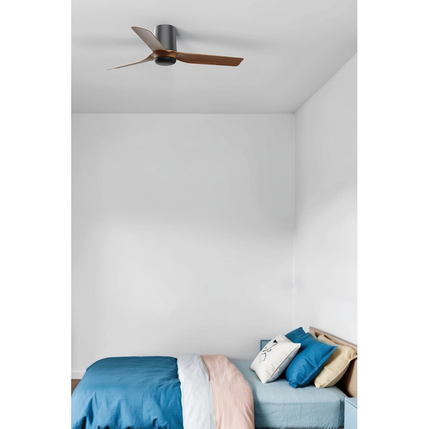 FARO 33835 - Ceiling fan MINI PUNT TUB S brown/black d. 90 cm + remote control