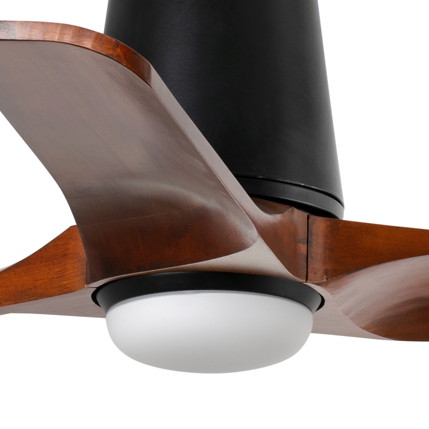 FARO 33837-1TW - HEYWOOD TUB LED Dimmable Ceiling Fan with LED/10W/230V, 2700/3000/4000K, Pine/Black, Ø 90 cm + Remote Control