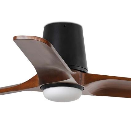 FARO 33837WT-1TW - LED Dimmable ceiling fan HEYWOOD TUB S LED/10W/230V 2700/4000/6000K pine/white d. 90 cm Wi-Fi Tuya + remote control