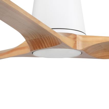 FARO 33838 - Ceiling fan HEYWOOD TUB L pine/white d. 132 cm + remote control
