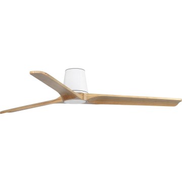 FARO 33838 - Ceiling fan HEYWOOD TUB L pine/white d. 132 cm + remote control