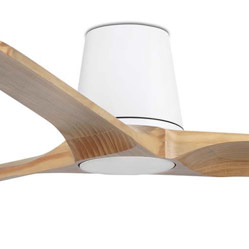 FARO 33838WT - Ceiling fan HEYWOOD TUB L pine/white d. 132 cm Wi-Fi Tuya + remote control