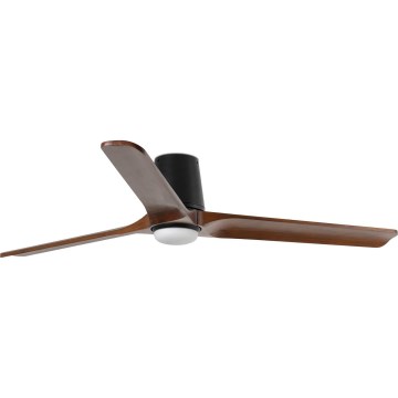 FARO 33839WT-1TW - LED Dimmable ceiling fan HEYWOOD TUB L LED/10W/230V 2700/4000/6000K pine/black d. 132 cm Wi-Fi Tuya + remote control