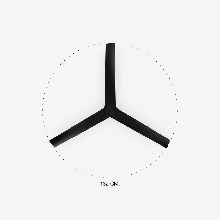 FARO 34100 - Ceiling fan MILOS black + remote control