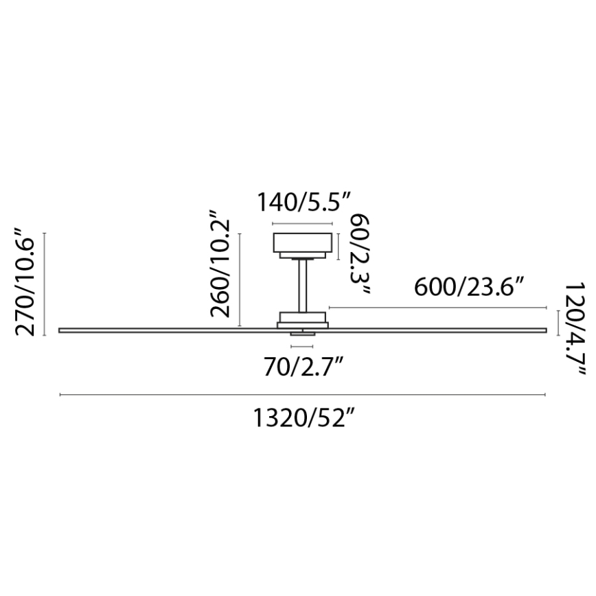 FARO 34100 - Ceiling fan MILOS black + remote control