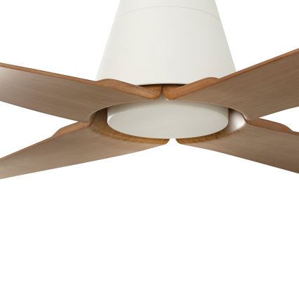 FARO 34105 - Ceiling fan TYPHOON M brown/white d. 130 cm IP44 + remote control