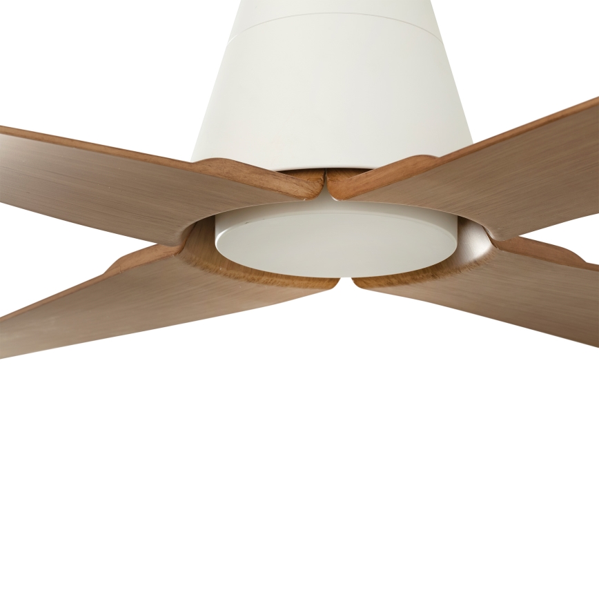 FARO 34105 - Ceiling fan TYPHOON M brown/white d. 130 cm IP44 + remote control