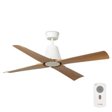 FARO 34105 - Ceiling fan TYPHOON M brown/white d. 130 cm IP44 + remote control