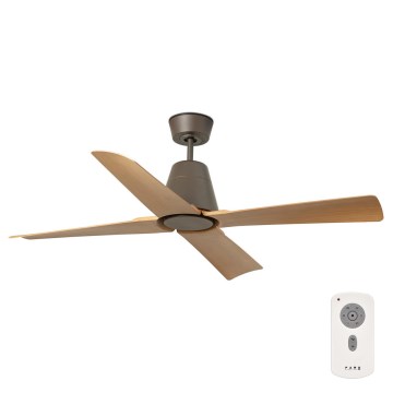FARO 34106- Ceiling fan TYPHOON M brown d. 130 cm IP44 + remote control