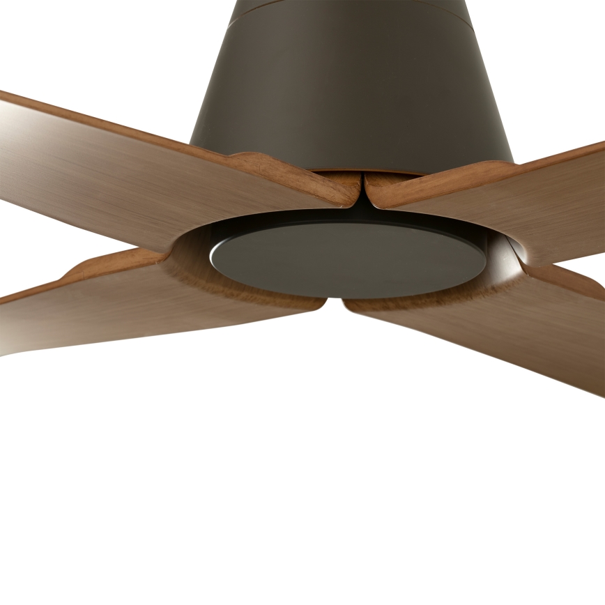 FARO 34106- Ceiling fan TYPHOON M brown d. 130 cm IP44 + remote control