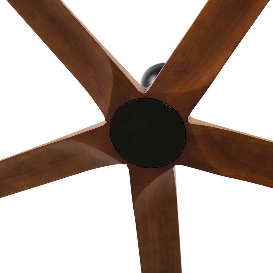 FARO 34190WT - Ceiling fan BIGWOOD XL pine/black d. 200 cm Wi-Fi Tuya + remote control