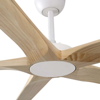 FARO 34191WT - Ceiling fan BIGWOOD XL pine/white d. 200 cm Wi-Fi Tuya + remote control
