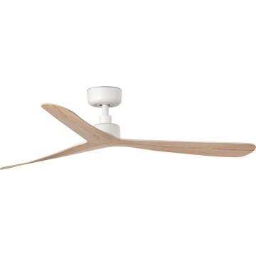 FARO 34195 - ROCKER M Ceiling Fan, Ø 132 cm, Beige/White + Remote Control