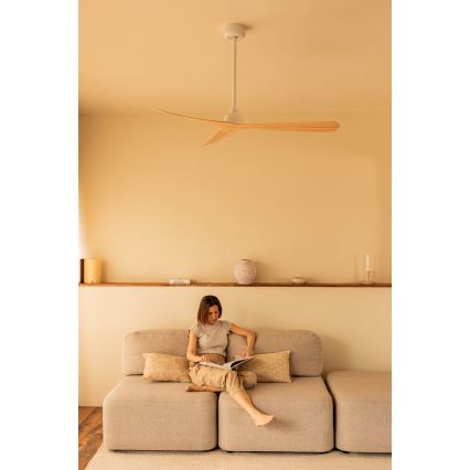 FARO 34195WT - ROCKER M ceiling fan Ø 132 cm beige/white Tuya Wi-Fi + remote control