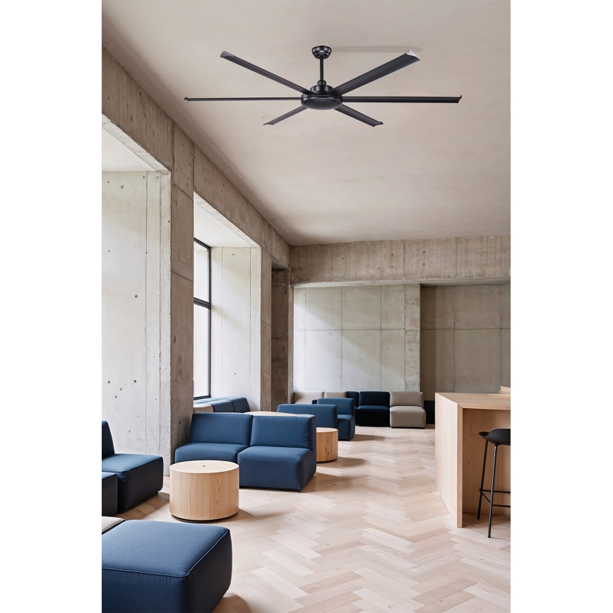 FARO 34203 - Ceiling fan ROTTERDAM XL black d. 200 cm + remote control