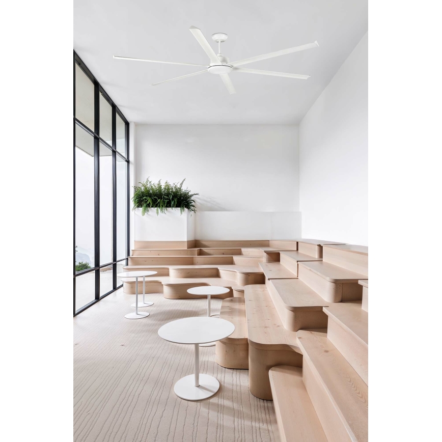 FARO 34206 - Ceiling fan ROTTERDAM XXL white d. 250 cm + remote control