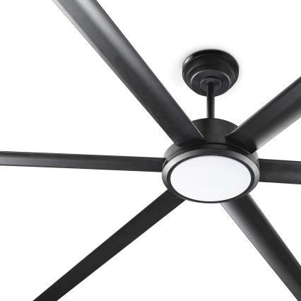 FARO 34207-130 - LED Dimmable ceiling fan ROTTERDAM XXL LED/32W/230V black d. 250 cm + remote control
