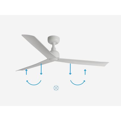 FARO 34274 - Ceiling fan MARINE M white d. 125 cm IP44 + remote control