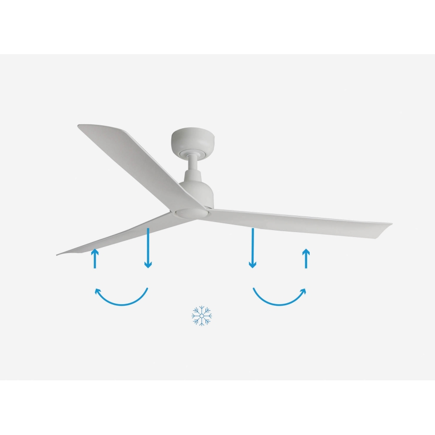 FARO 34274 - Ceiling fan MARINE M white d. 125 cm IP44 + remote control