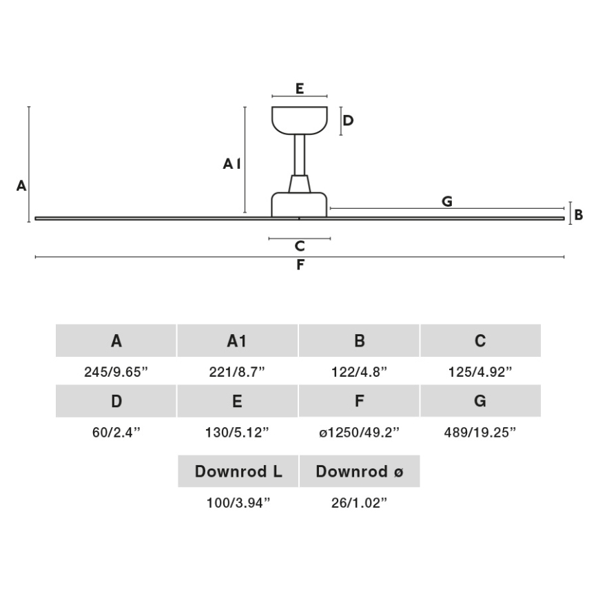 FARO 34274 - Ceiling fan MARINE M white d. 125 cm IP44 + remote control
