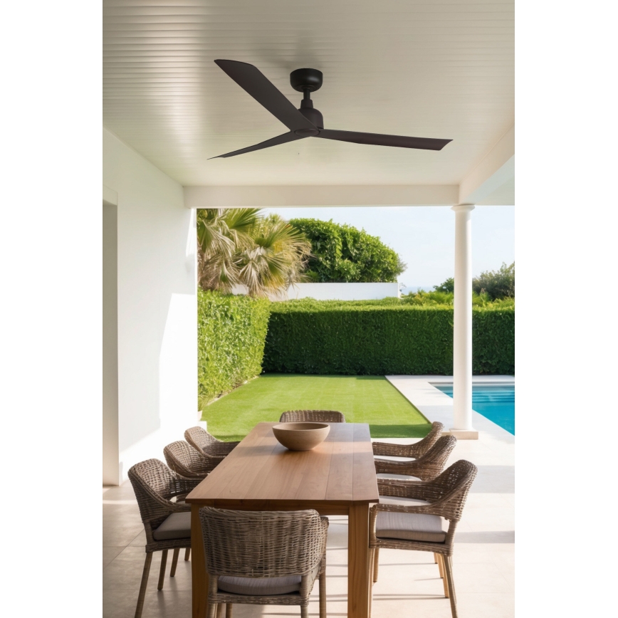 FARO 34275 - Ceiling fan MARINE M brown d. 125 cm IP44 + remote control