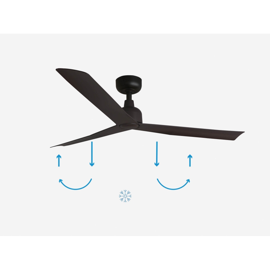 FARO 34275 - Ceiling fan MARINE M brown d. 125 cm IP44 + remote control