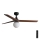 FARO 34277-11L - Ceiling fan KLIM M 1xE27/15W/230V walnut/black d. 125 cm + remote control