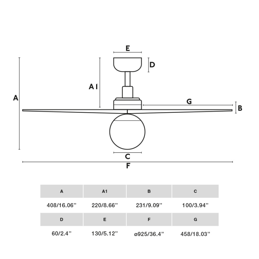 FARO 34278WT-11L - Ceiling fan KLIM S 1xE27/15W/230V wood/black d. 92,5 cm Wi-Fi Tuya + remote control