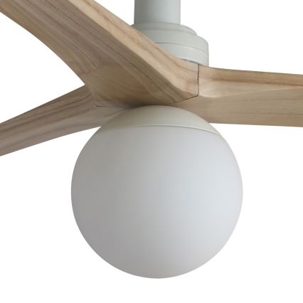 FARO 34281-11L - Ceiling fan KLIM S 1xE27/15W/230V pine/white d. 92,5 cm + remote control