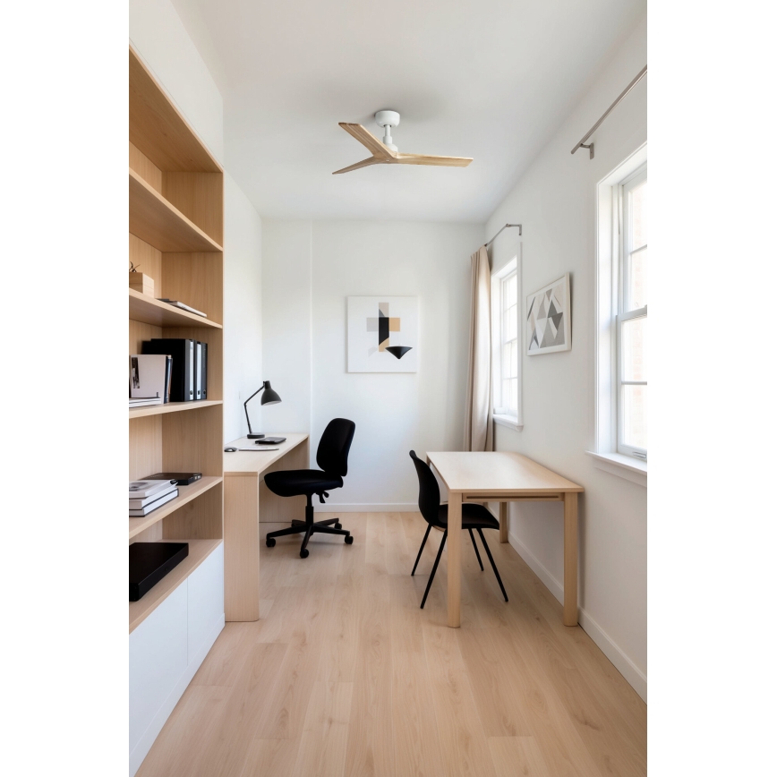 FARO 34281 - Ceiling fan KLIM S brown/white d. 92,5 cm + remote control
