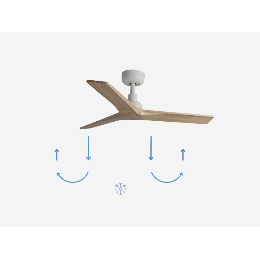 FARO 34281 - Ceiling fan KLIM S brown/white d. 92,5 cm + remote control