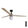 FARO 34282-11L - Ceiling fan KLIM L 1xE27/15W/230V wood/black d. 150 cm + remote control