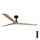 FARO 34282 - Ceiling fan KLIM L brown/black d. 150 cm + remote control