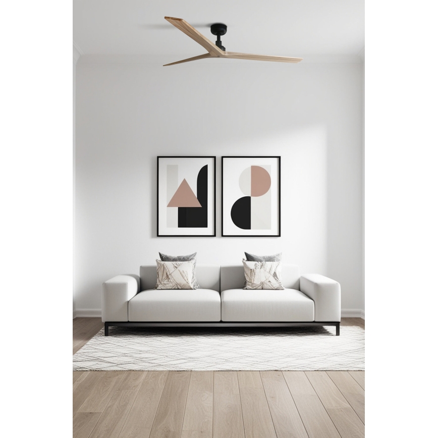 FARO 34282 - Ceiling fan KLIM L brown/black d. 150 cm + remote control