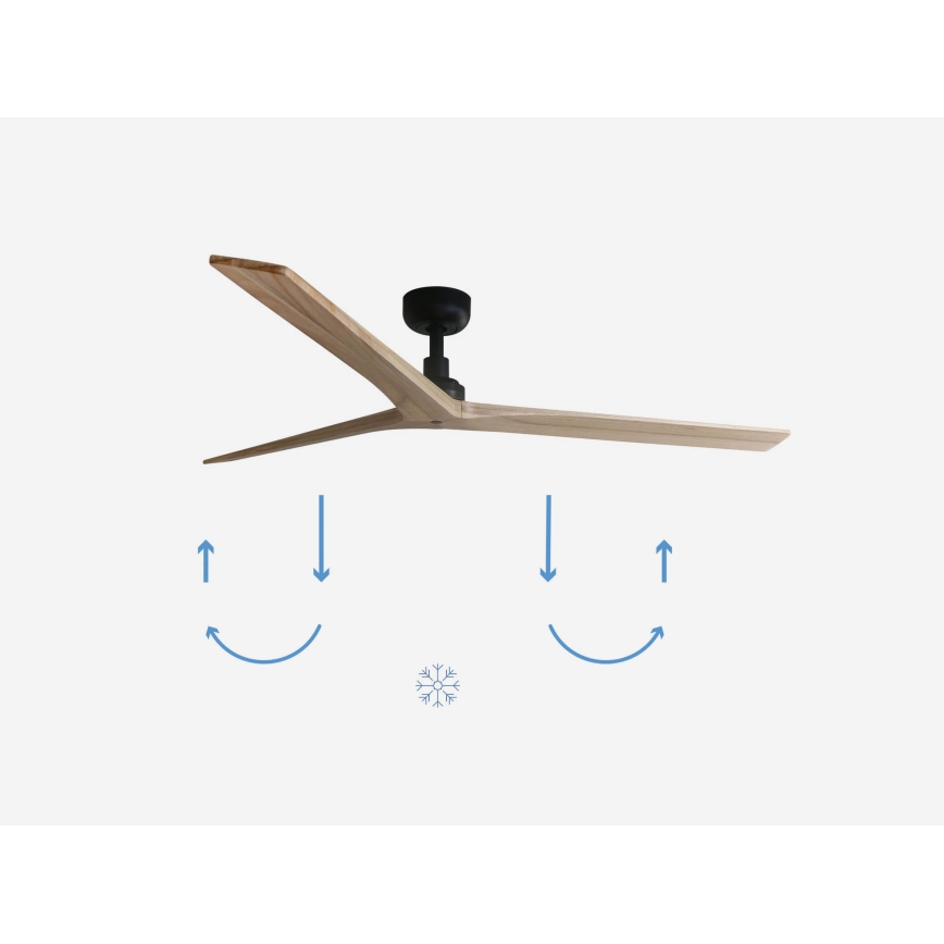 FARO 34282 - Ceiling fan KLIM L brown/black d. 150 cm + remote control