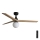 FARO 34283-11L - Ceiling fan KLIM M 1xE27/15W/230V pine/black d. 125 cm + remote control