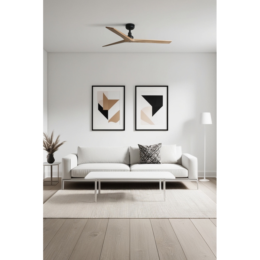FARO 34283 - Ceiling fan KLIM M brown/black d. 125 cm + remote control