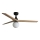 FARO 34283WT-11L - Ceiling fan KLIM M 1xE27/15W/230V pine/black d. 125 cm Wi-Fi Tuya + remote control