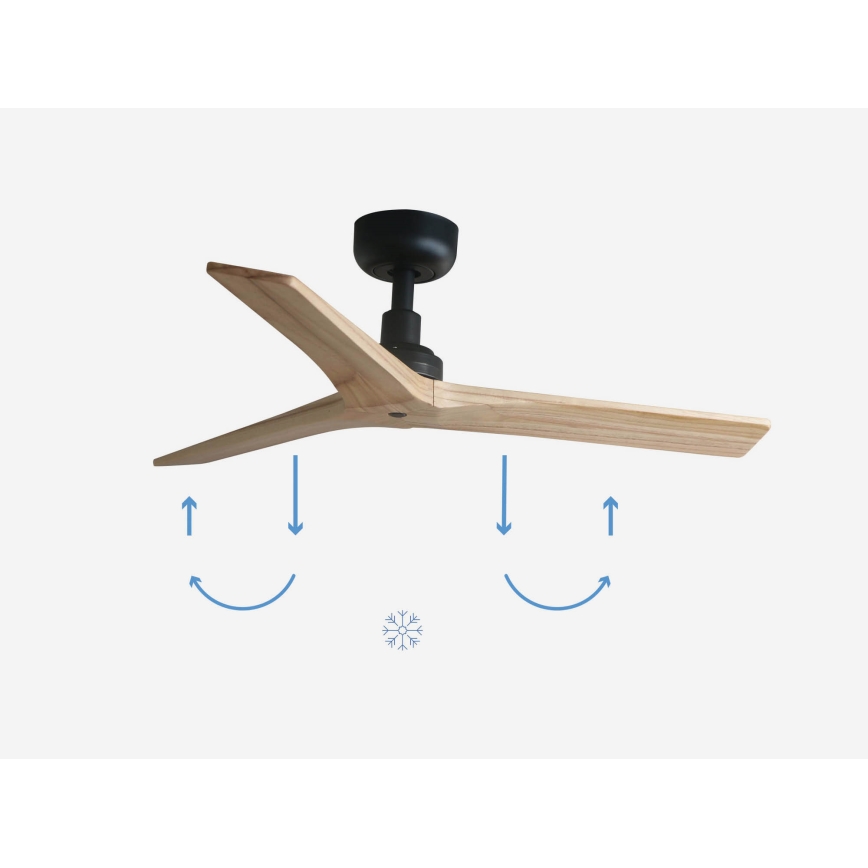 FARO 34284 - Ceiling fan KLIM S brown/black d. 92,5 cm + remote control