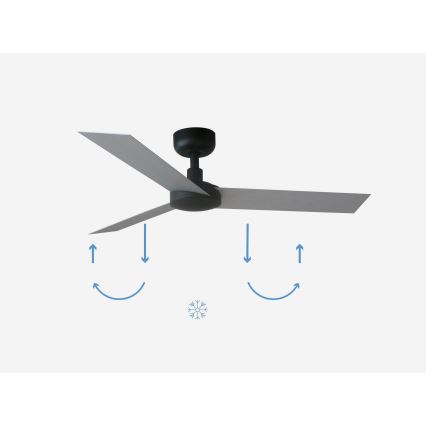 FARO 34285 - Ceiling light CRUISER S black d. 106 cm + remote control
