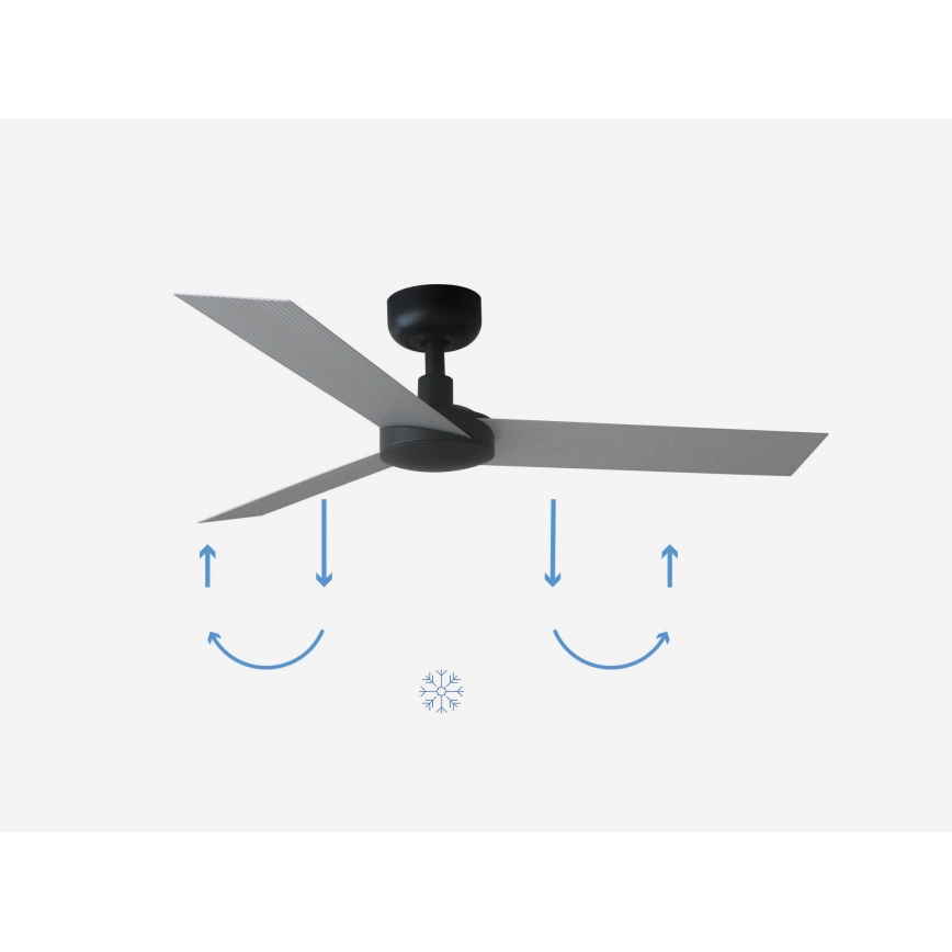 FARO 34285 - Ceiling light CRUISER S black d. 106 cm + remote control