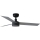 FARO 34285WT1S - CRUISER S LED Dimmable Ceiling Fan, 18W LED/230V, 2700/3000/4000K, Ø 106 cm, grey/black, Tuya Wi‑Fi + remote control