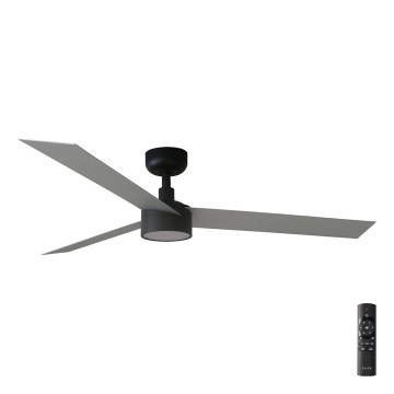 FARO 34286-1TW - Dimmable LED ceiling fan CRUISER L LED/18W/230V 2700/3000/4000K Ø 132 cm black/gray + remote control