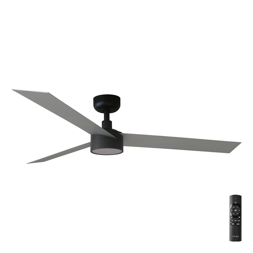 FARO 34286-1TW - LED Dimmable ceiling fan CRUISER L LED/18W/230V 2700/4000/6500K d. 132 cm black/grey + remote control