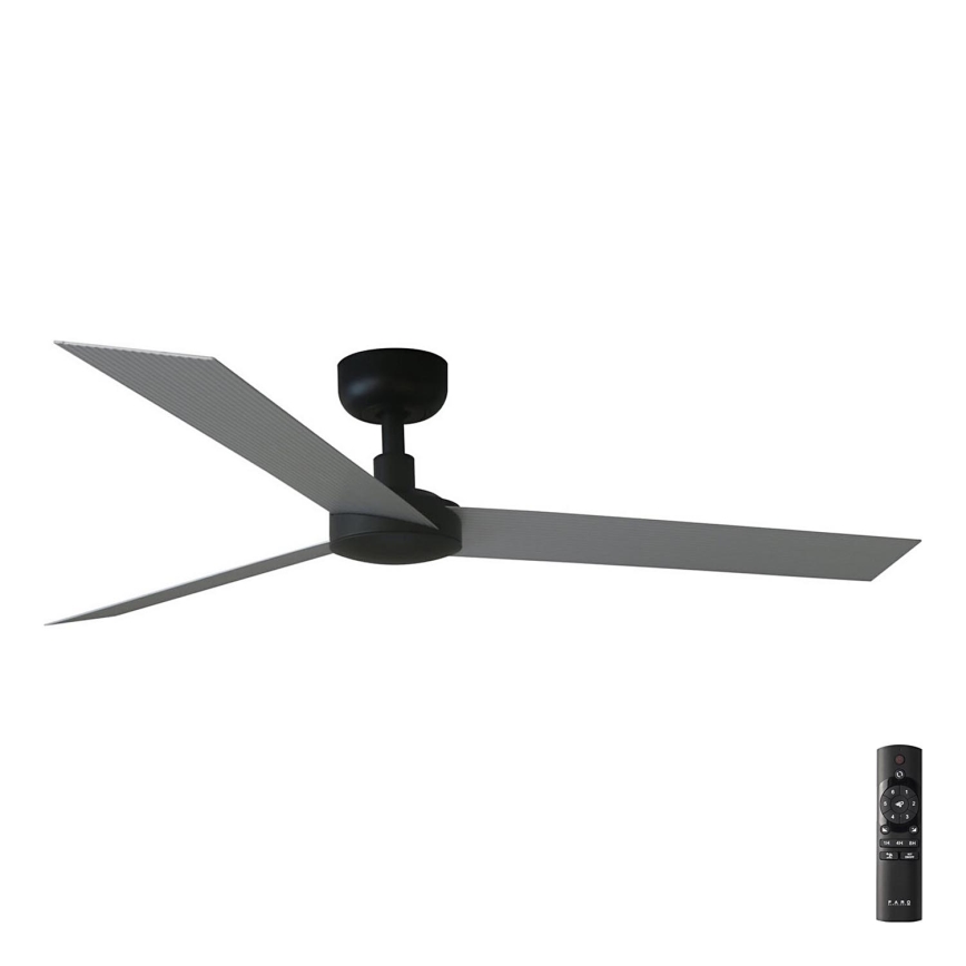 FARO 34286 - Ceiling fan CRUISER L black d. 132 cm + remote control