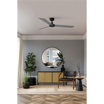 FARO 34286 - Ceiling fan CRUISER L black d. 132 cm + remote control