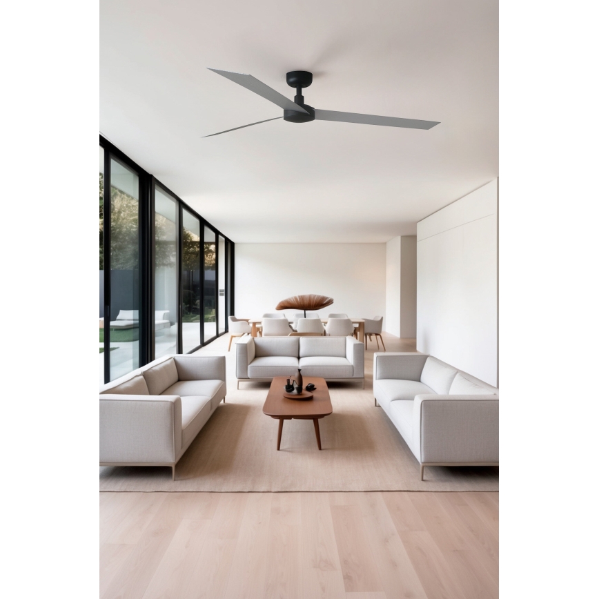 FARO 34287 - Ceiling fan CRUISER XL black d. 160 cm + remote control