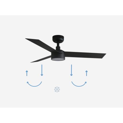 FARO 34289-1TW - Dimmable LED Ceiling Fan CRUISER S with LED 18W/230V, 2700/3000/4000K, Ø106 cm, Black + Remote Control