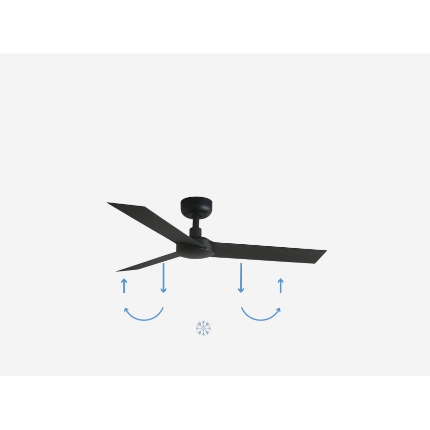 FARO 34289WP - Ceiling fan CRUISER S black d. 106 cm SMART + remote control